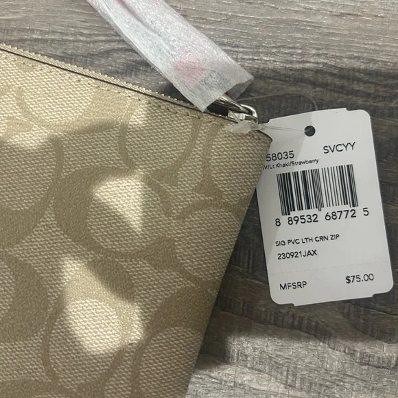 Coach Tan and Pink Wristlet - Picture 6 of 6